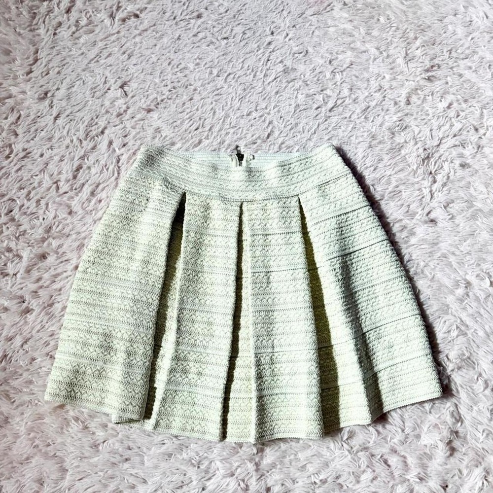 Unique Rubber Weird Core Preppy Pleated Textured Mini Skirt Womens M Statement